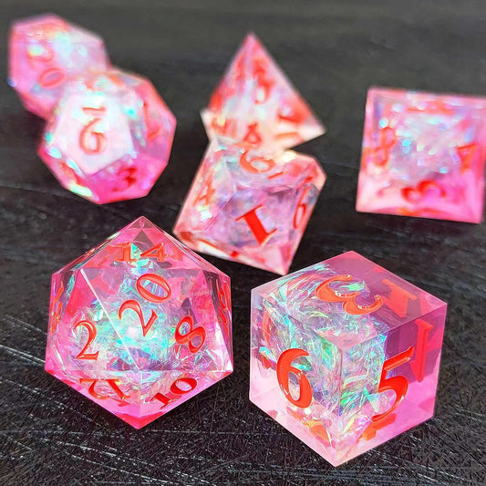 Pink Dnd Dice set