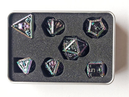 Hollow Metal D&D dice set, Wizard design