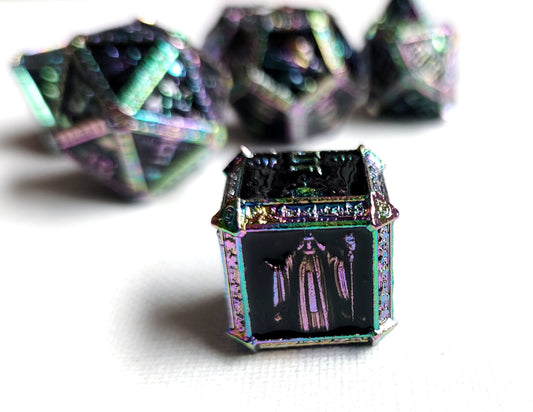 Hollow Metal D&D dice set, Wizard design