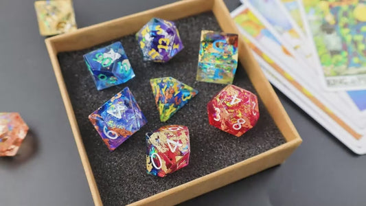 DND Dice Epoxy Resin Molds with 7 Standard Polyhedral Stereoscopic Dice Cavities